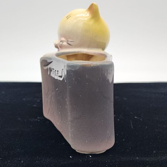 Shawnee Three Little Pigs Ceramic Planter Kitschy Vintage Closed Eyes - Picture 4 of 9